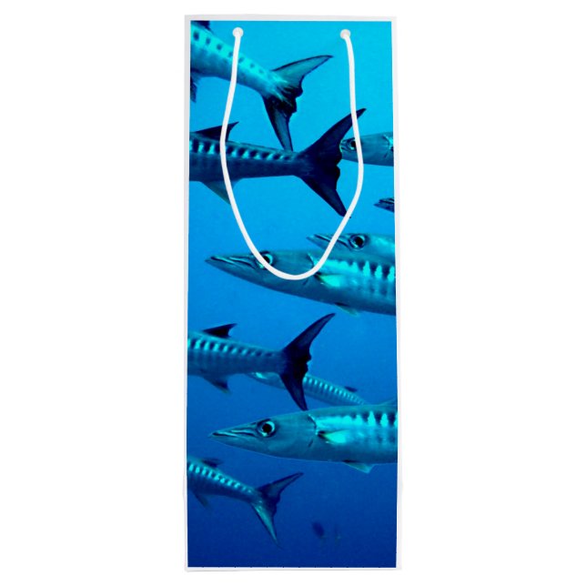 Sac Cadeau Pour Bouteille Cool Barracudas (Dos)