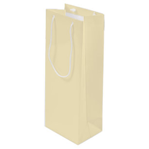 Sac Cadeau Pour Bouteille Coupe de beurre pâle Couleur uni jaune