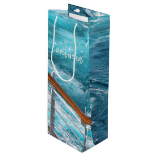 Sac Cadeau Pour Bouteille Croisière tropicale Turquoise Caribbean Ocean Pho