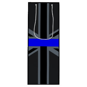 Sac Cadeau Pour Bouteille Décor mince de Blue Line Union Jack