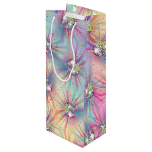 Sac Cadeau Pour Bouteille Disco Ball Baby shower Super Pastel Rainbow