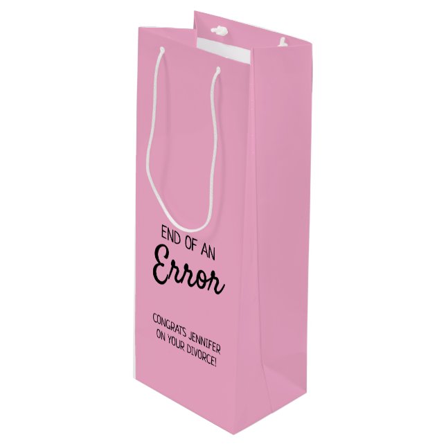Sac Cadeau Pour Bouteille Divorce Étiquette de vin (Devant Angle)