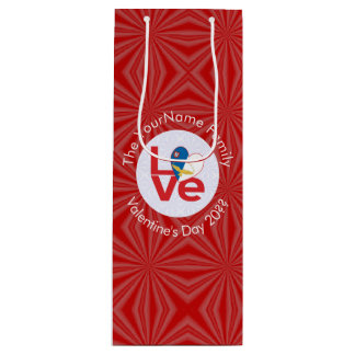 Sac Cadeau Pour Bouteille Drapeau Azores Rouge AMOUR Personnalisé