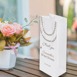 Sac Cadeau Pour Bouteille Elégant collier Pearl Fête des mariées