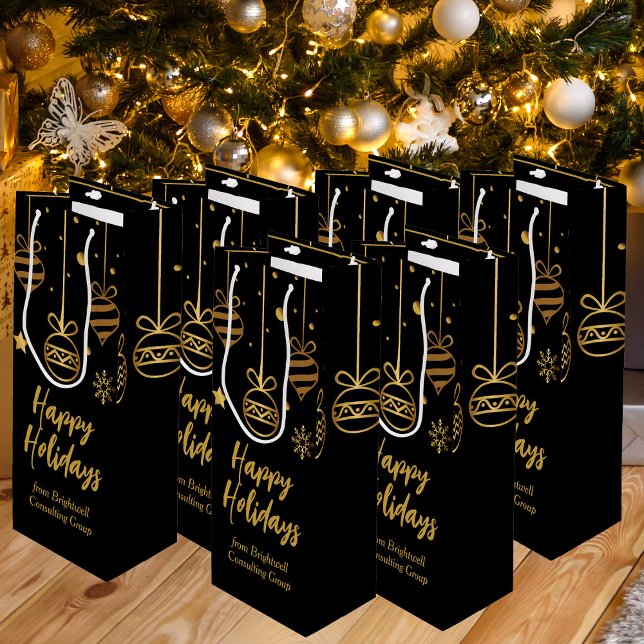 Sac Cadeau Pour Bouteille Élégantes Fêtes de fin d'année Affaires Personnali (Créateur téléchargé)
