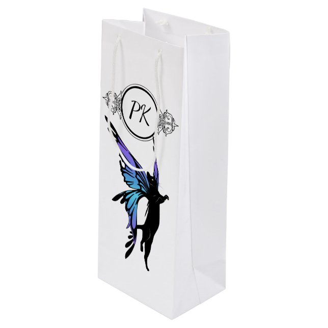 Sac Cadeau Pour Bouteille Étoile de chat cosmique (Devant Angle)
