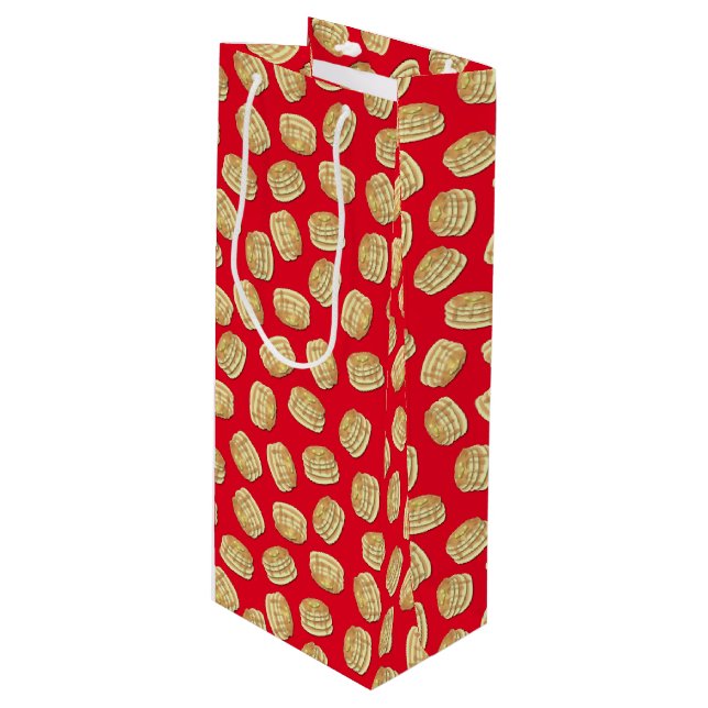 Sac Cadeau Pour Bouteille Fête d'anniversaire de Pancake (Devant Angle)