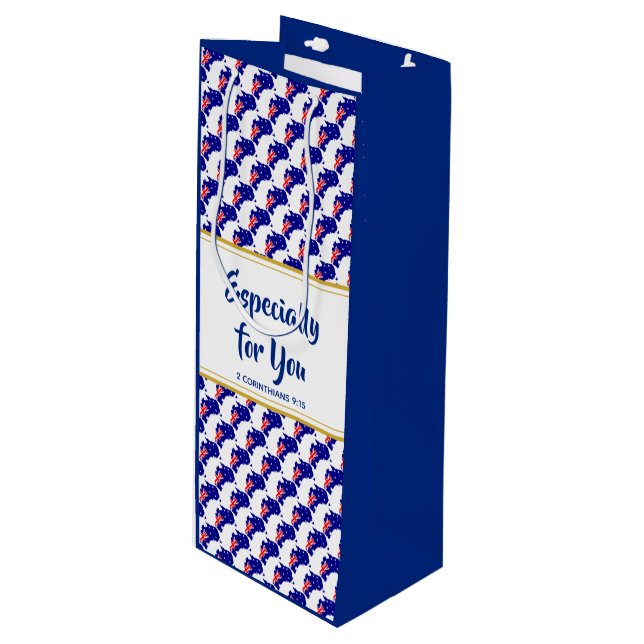 Sac Cadeau Pour Bouteille Fête de la coutume chrétienne d'AUSTRALIE (Devant Angle)