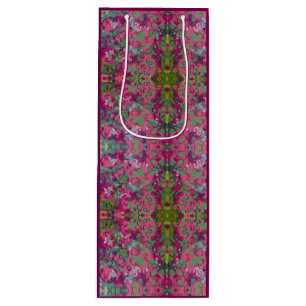 Sac Cadeau Pour Bouteille Floral