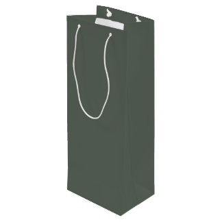 Sac Cadeau Pour Bouteille Forêt foncée Vert couleur solide - Couleur - teint