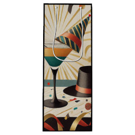 Sac Cadeau Pour Bouteille Heure Cocktail Mi-Siècle - Nouvel An