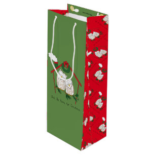 Sac Cadeau Pour Bouteille Hibou Noël mignon Enfants