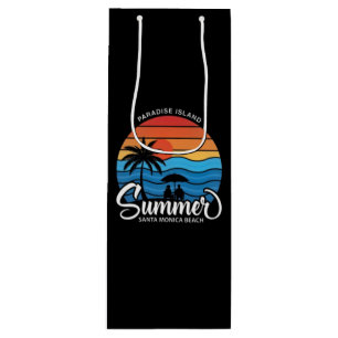 Sac Cadeau Pour Bouteille Île Paradis Plage Santa Monica-35307
