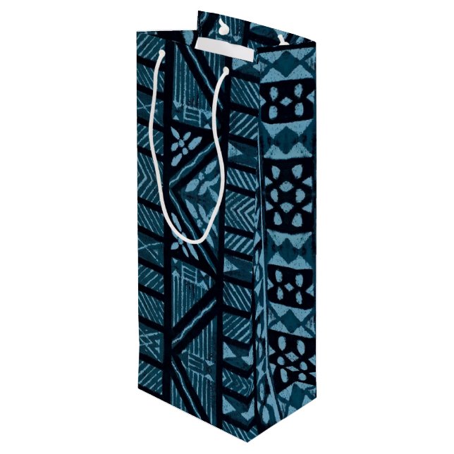 Sac Cadeau Pour Bouteille Impression hawaïenne (Dos Angle)