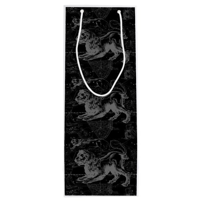 Sac Cadeau Pour Bouteille Leo Constellation Hevelius 1690 sur Black (Dos)