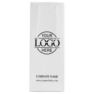Sac Cadeau Pour Bouteille Logo d'entreprise moderne Black White Entreprise