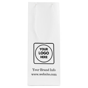 Sac Cadeau Pour Bouteille Logo personnalisé   Design professionnel moderne