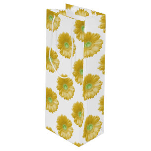 Sac Cadeau Pour Bouteille Marguerite jaune