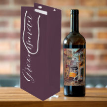 Mariage de script stylisé d'aubergine Groomsman