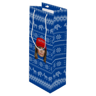 Sac Cadeau Pour Bouteille Melania Trump MAGA Noël