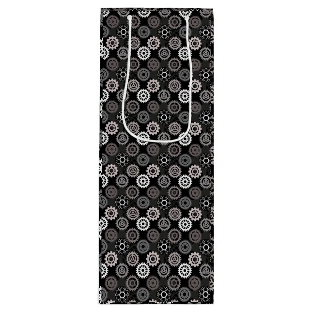 Sac Cadeau Pour Bouteille Motif de vélos 01x4.b (Devant)