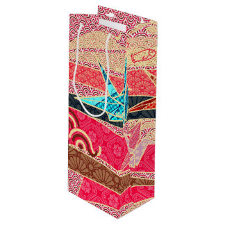 Sac Cadeau Pour Bouteille Motif du festival Orizuru