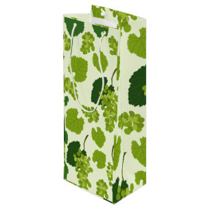 Sac Cadeau Pour Bouteille Motif Feuille de raisins et de raisins