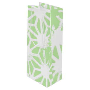 Sac Cadeau Pour Bouteille Motif géométrique vert pomme
