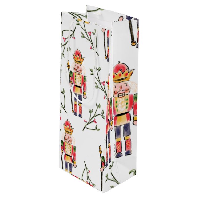 Sac Cadeau Pour Bouteille Noël des noisettes (Devant Angle)