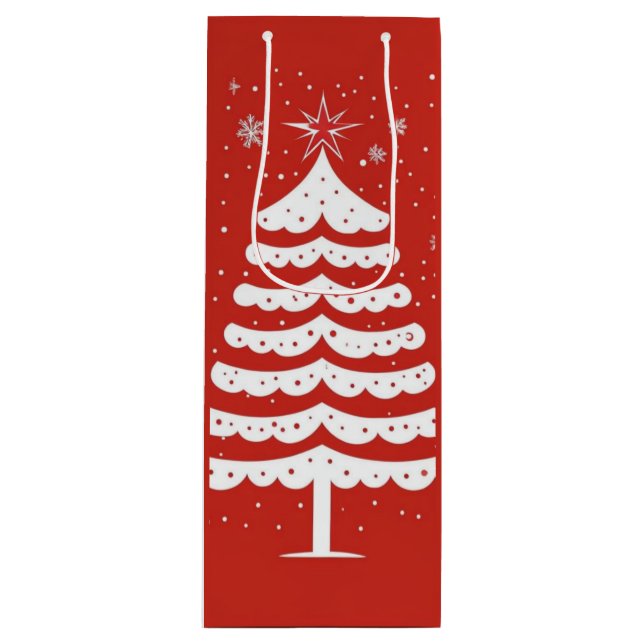Sac Cadeau Pour Bouteille Noël moderne (Devant)