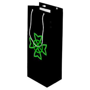 Sac Cadeau Pour Bouteille Noeud celtique vert irlandais