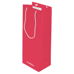 Sac Cadeau Pour Bouteille Nom de couleur rose Flamant rose