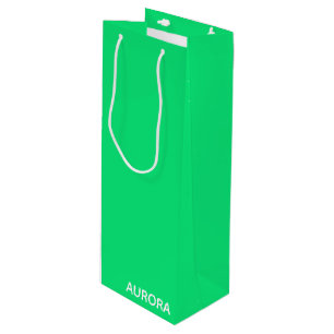 Sac Cadeau Pour Bouteille Nom de couleur verte Aurora