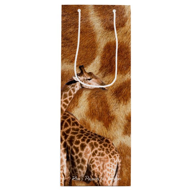 Sac Cadeau Pour Bouteille Options de la girafe 1A (Devant)