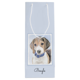 Sac Cadeau Pour Bouteille Peinture beagle - Cute Original Chien Art