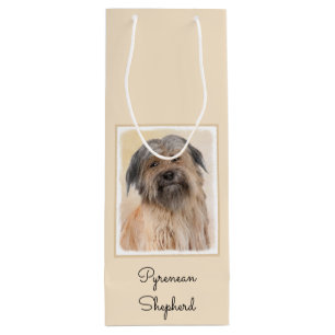 Sac Cadeau Pour Bouteille Peinture de berger pyrénéenne - Cute Original Chie