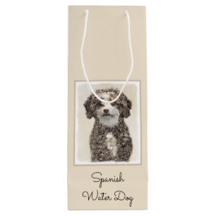 Sac Cadeau Pour Bouteille Peinture espagnole de chien d'eau - jolie art orig
