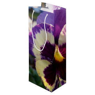 Sac Cadeau Pour Bouteille pensée colorée de ressort