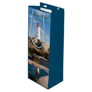 Sac Cadeau Pour Bouteille Phare de Peggys Point Canada atlantique