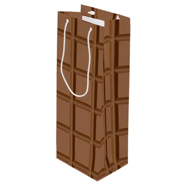 Sac Cadeau Pour Bouteille Plaisir de l'amateur de chocolat (Devant Angle)