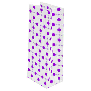 Sac Cadeau Pour Bouteille Points violets, Motif à pois, Points, Pointillé