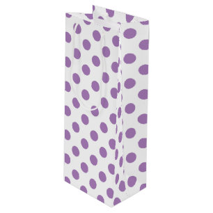 Sac Cadeau Pour Bouteille Pois de lavande sur blanc