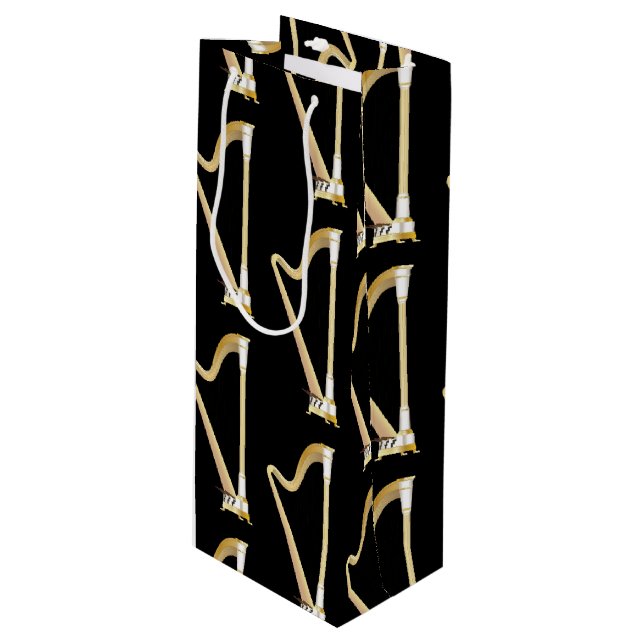 Sac Cadeau Pour Bouteille Professeur de musique musicale de Harp (Devant Angle)