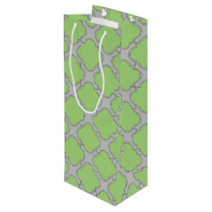 Sac Cadeau Pour Bouteille Quatrefoil vert