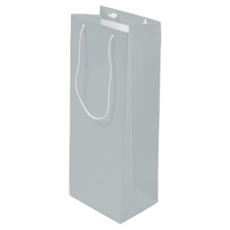 Sac Cadeau Pour Bouteille Raccourcis d'argent couleur bleu pastel gris uni 4