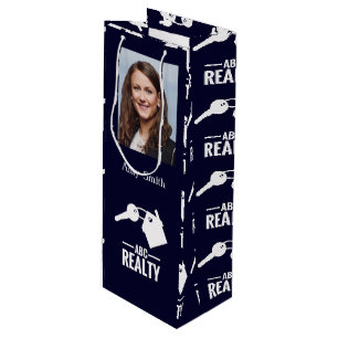 Sac Cadeau Pour Bouteille Realtor Photo Marine Logo
