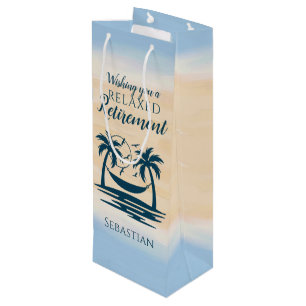 Sac Cadeau Pour Bouteille Retirement Beach Hammock Relaxant