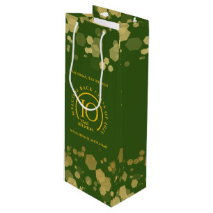 Sac Cadeau Pour Bouteille Réunion de classe de l'école Green & Gold
