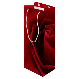 Sac Cadeau Pour Bouteille rose rouge profonde