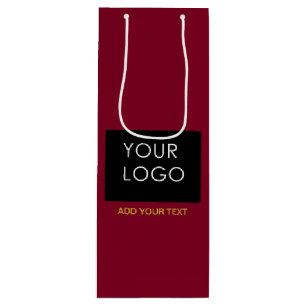Sac Cadeau Pour Bouteille Rouge Bourgogne Personnalisable Entreprise Ajoutez